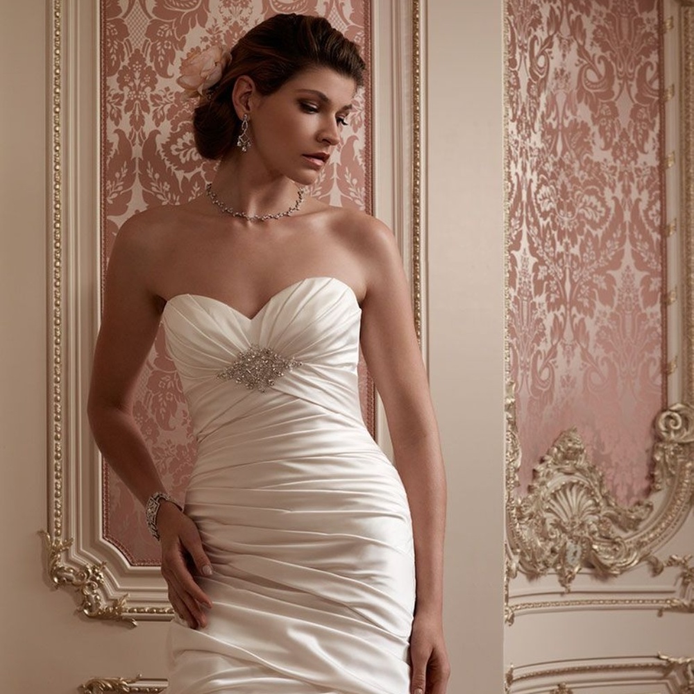 Casablanca Ivory/Silver Wedding Dress 2086
